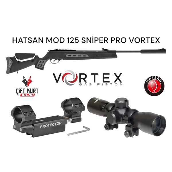 Hatsan Mod 125 Sniper PRO VORTEX Havalı Tüfek (FULL SET)